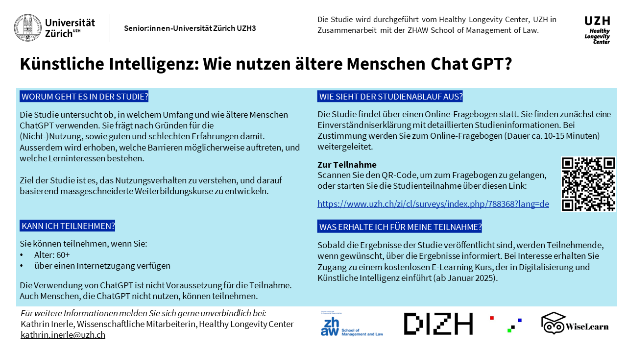 Bild des Flyers der Studie Einfluss von Hörgeräten auf Kognition und Sprachverarbeitung