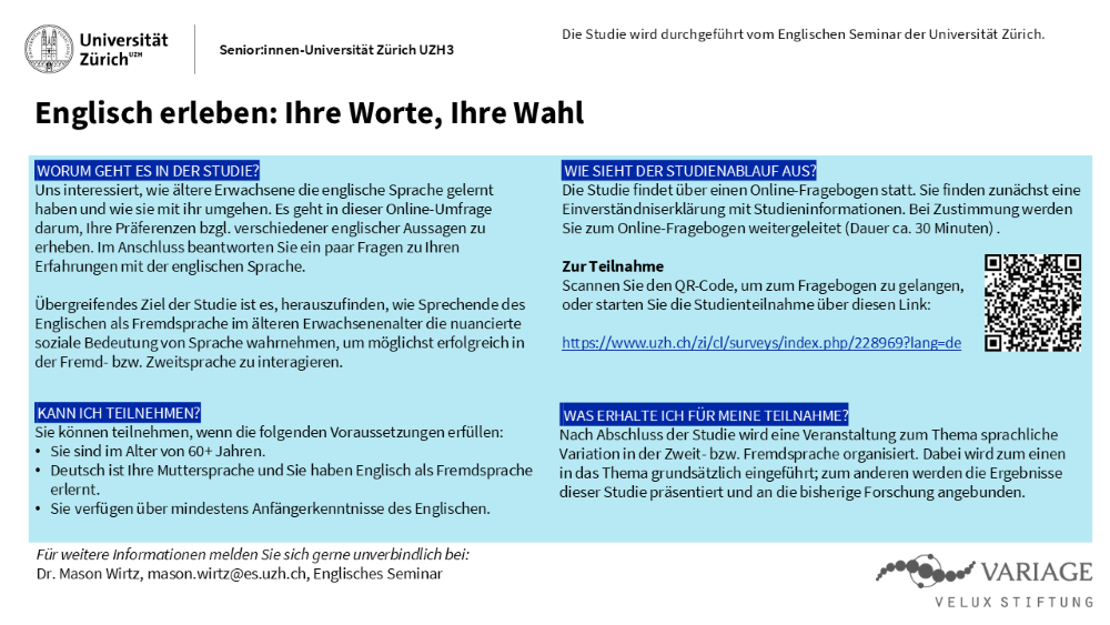 Bild des Flyers der Viras-Studie