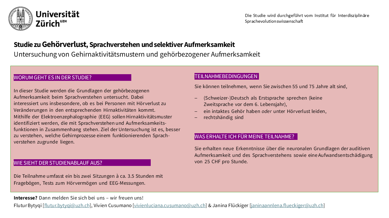 Bild des Flyers der Viras-Studie
